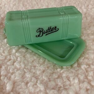 Jadeite Glass Butter Dish